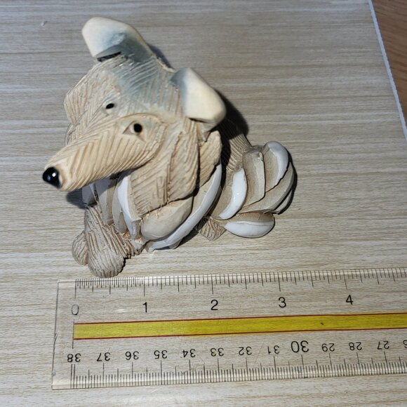 Vintage Artesania Rinconada Collie Dog figurine Handmade Uruguay Ceramic 3" tall - Picture 15 of 15